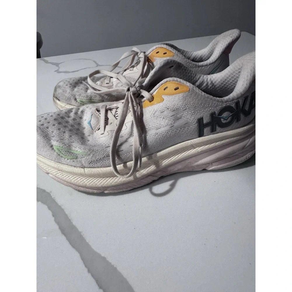 Size 8 B - Hoka‎ One One Clifton Vanilla Astral Running Shoes Sneakers